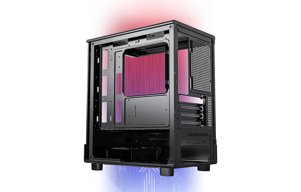 Darkflash DB330M Computergehäuse + 3 aRGB-Lüfter (schwarz)