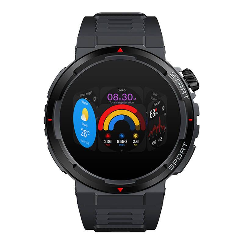 Zeblaze Ares 3 Plus Smartwatch, 1,43" AMOLED, Bluetooth-Telefonie, IP68, Schwarz