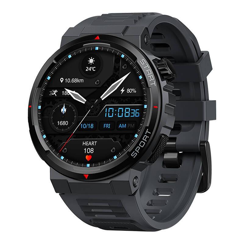 Zeblaze Ares 3 Plus Smartwatch, 1,43" AMOLED, Bluetooth-Telefonie, IP68, Schwarz