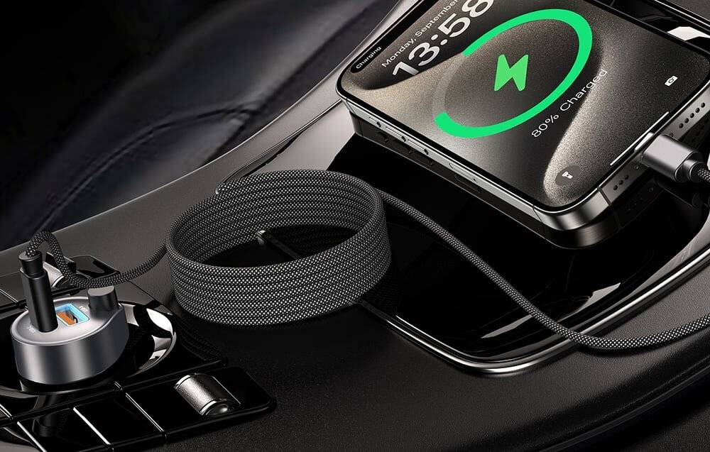 Choetech XCC-1052 USB-C auf USB-C magnetisches Kabel, PD 240W 1,2m (schwarz)