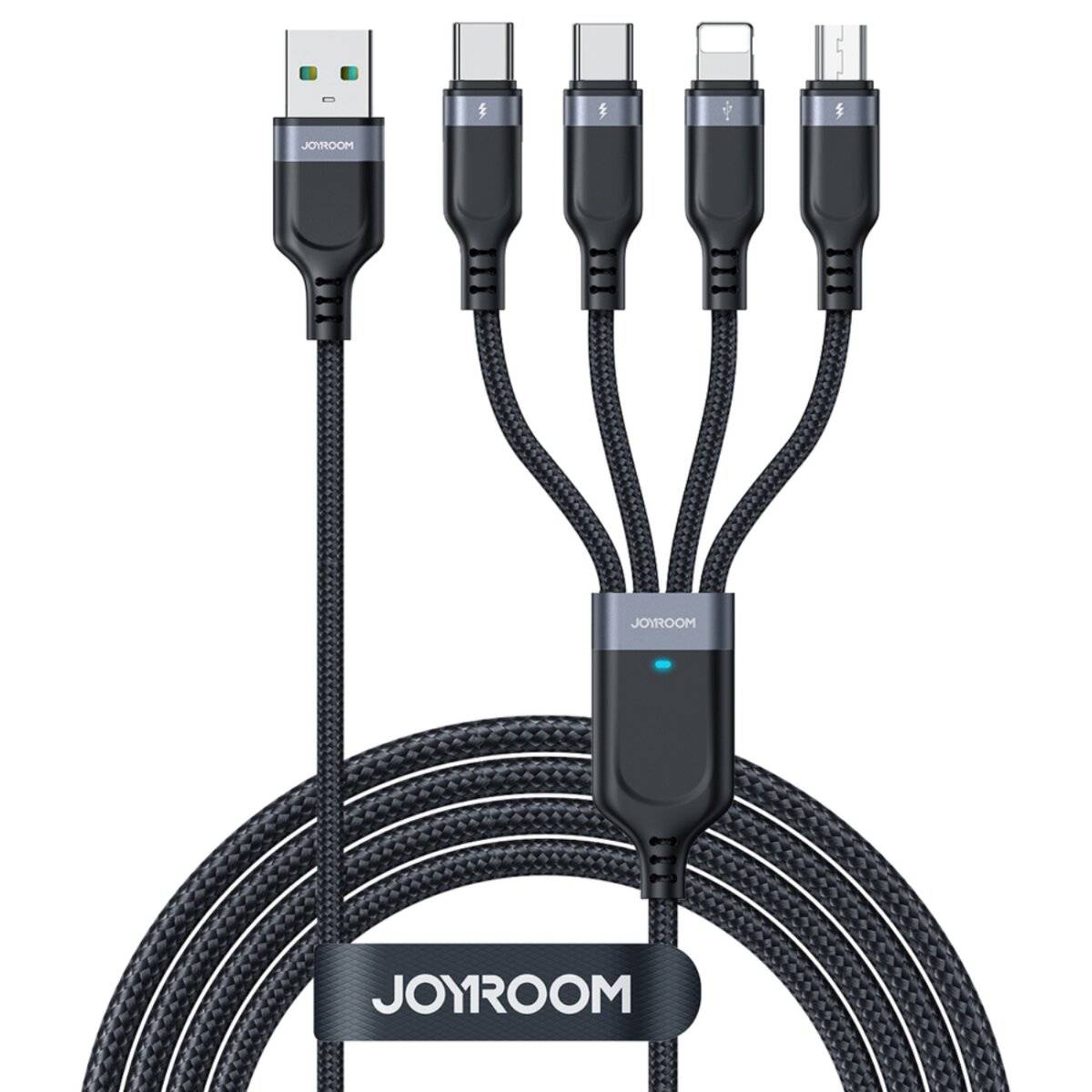 Joyroom S-A18 Multi-Use Series 4in1 USB-Ladekabel 1,2 m – Schwarz