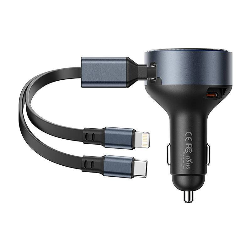 Vention FFOB0 USB-C Autoladegerät + USB-C/Lightning 30W Kabel