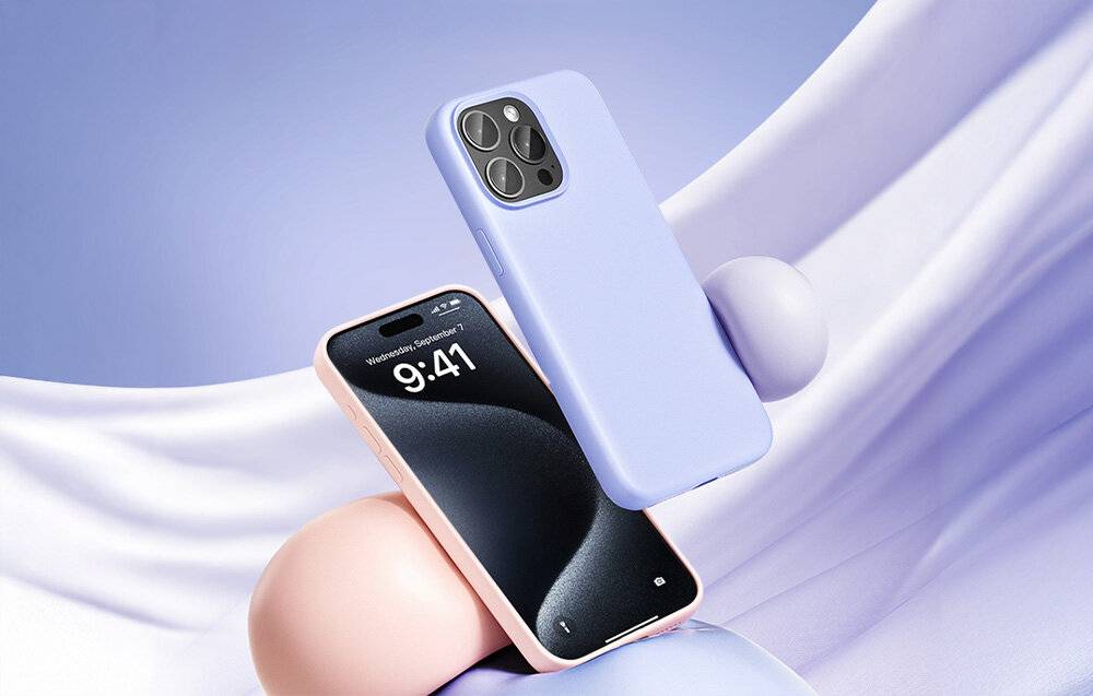 Vention KUFV0-30 Silikonhülle für iPhone 15 Pro (lila)