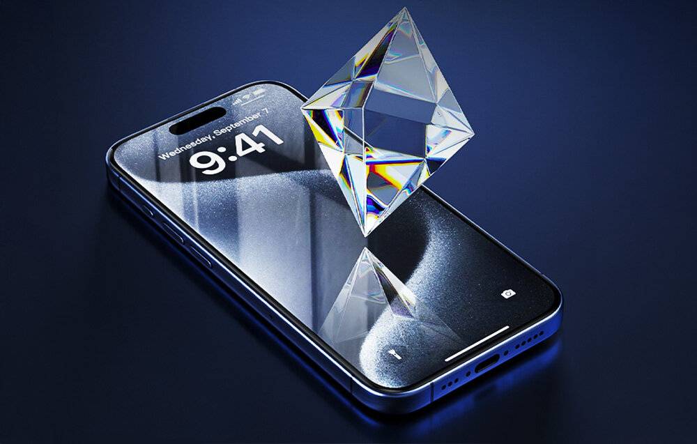 Vention KUKTCA-10 gehärtetes Glas für iPhone 15 + Applikator