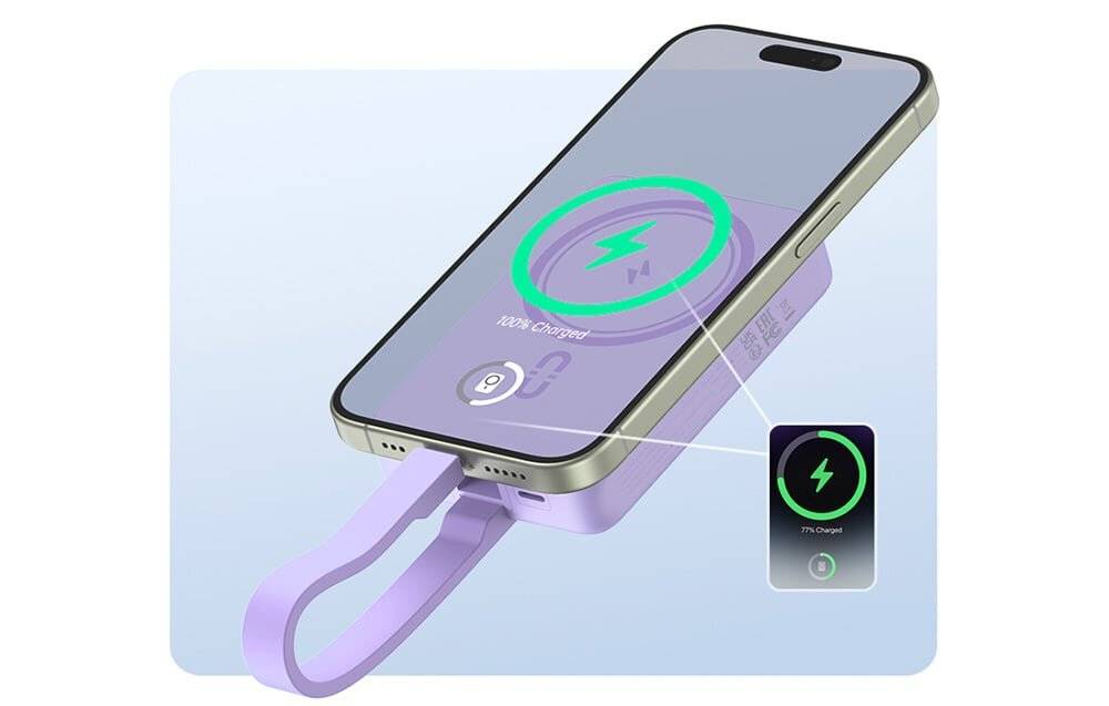 Powerbank Romoss WMS10 10000mAh 30W (lila)