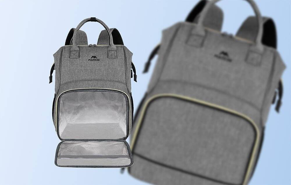 Laptop-Rucksack / Lunch Bag 15.6'' Matein 1368 USB Grau