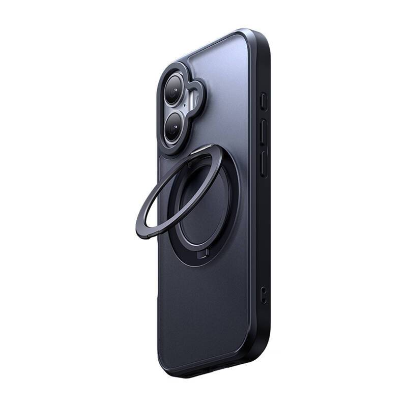 McDodo PC-4931 MagSafe Tasche für iPhone 16 Plus mit Ständer (schwarz)