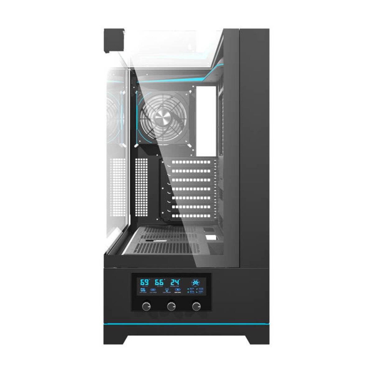 Darkflash DY450 PRO Computergehäuse (schwarz) + 1 Lüfter