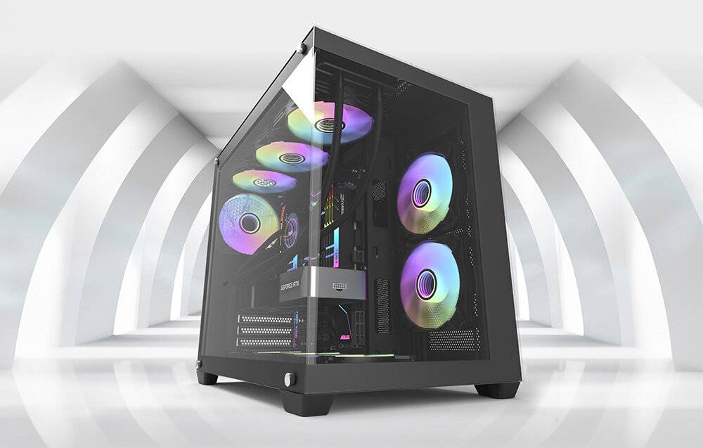 Darkflash C285P Computergehäuse (schwarz)