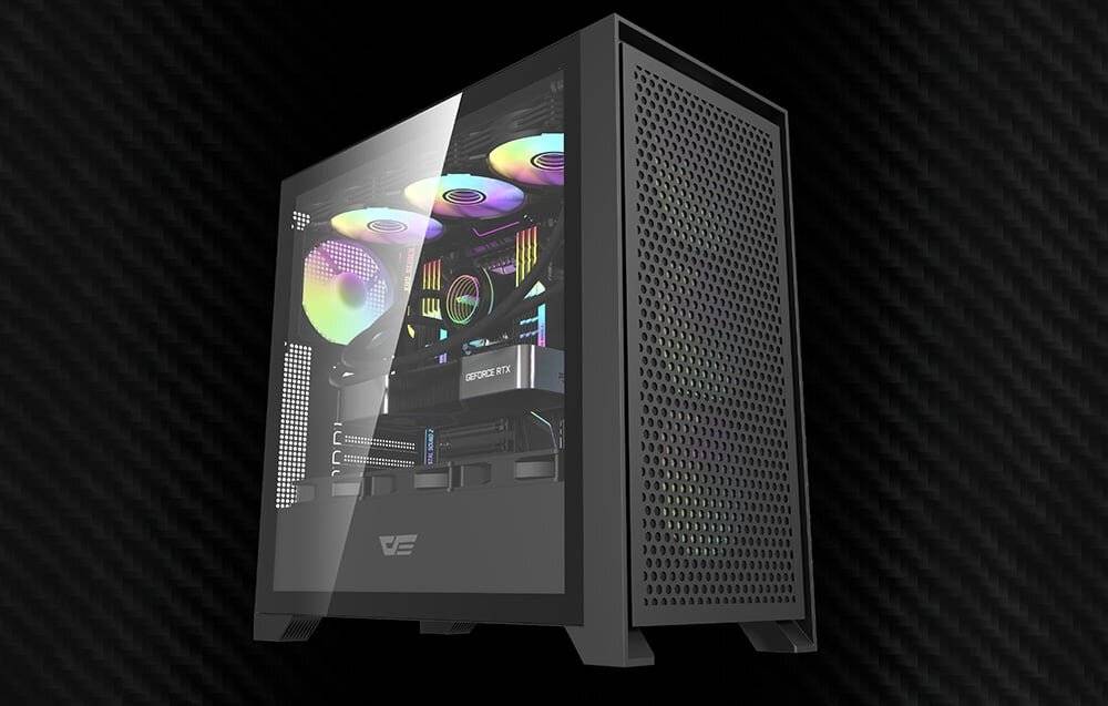 Darkflash DRX90 Mesh Computergehäuse (schwarz)
