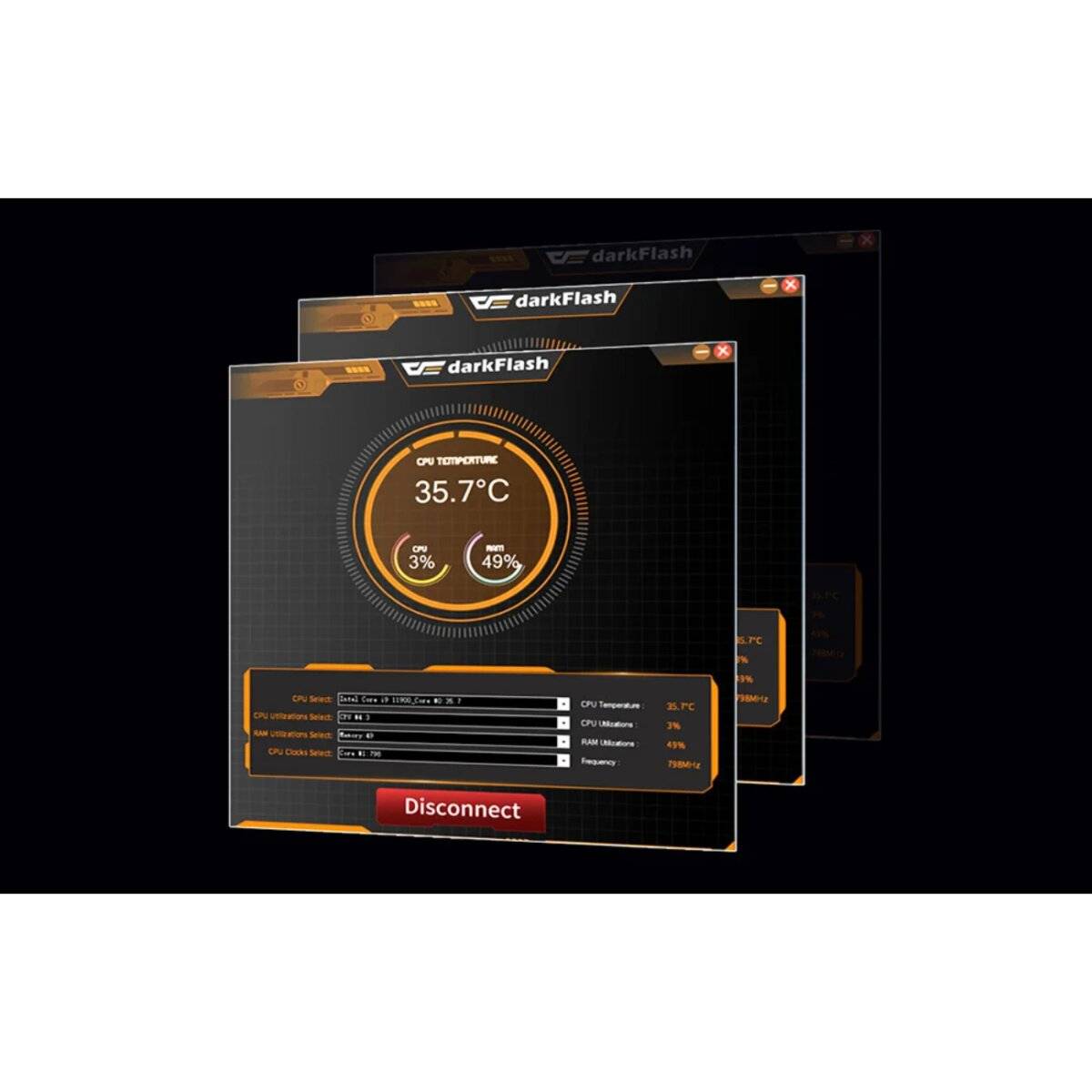 Darkflash DN-D360 WHITE 360?mm ARGB Wasserkühler mit LCD-Display & 3 Lüftern