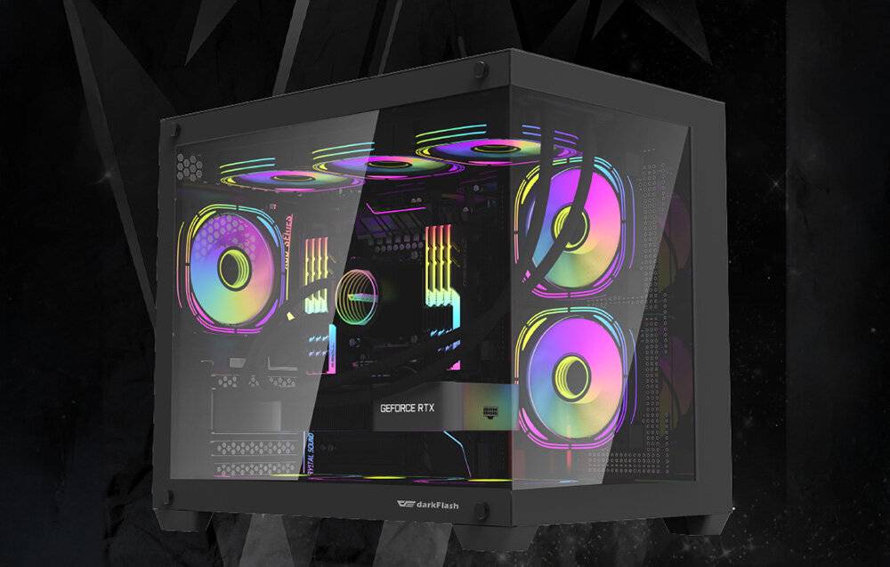 Darkflash C285MP Computergehäuse (Schwarz)