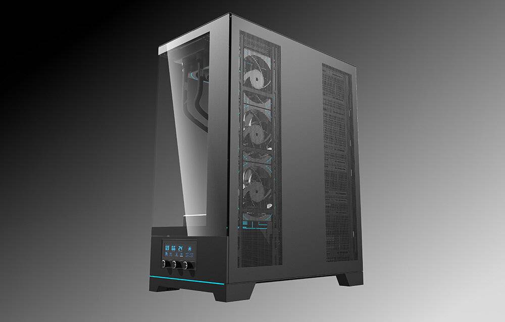 Darkflash DY451L PRO Computergehäuse (schwarz) + 1 Lüfter