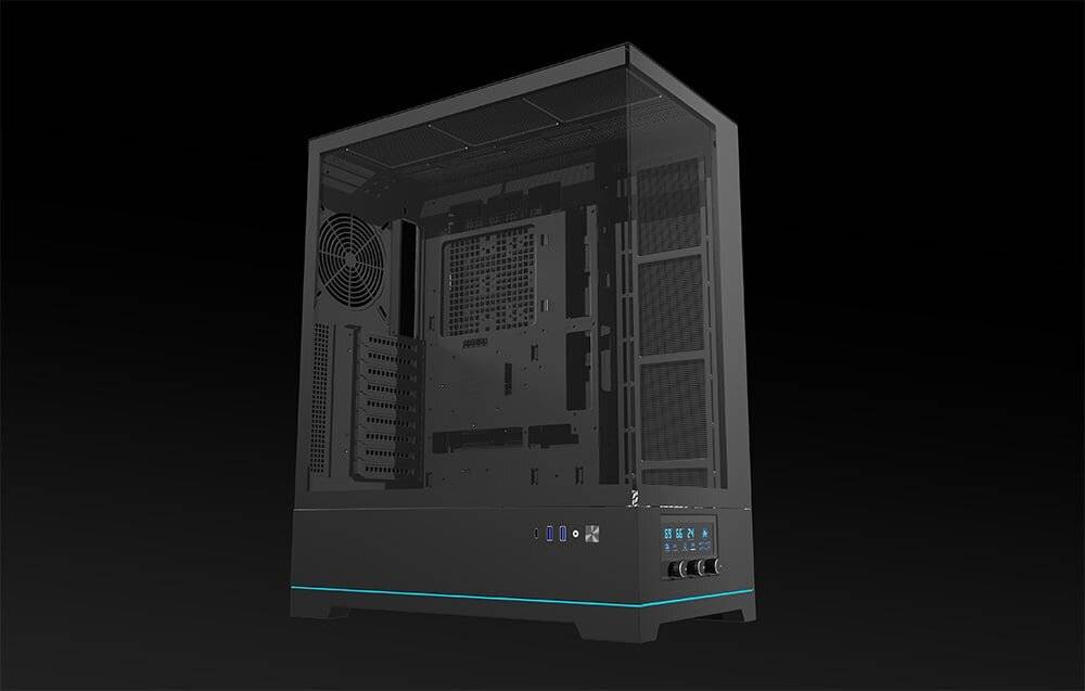 Darkflash DY451 Computergehäuse ohne Lüfter (schwarz)