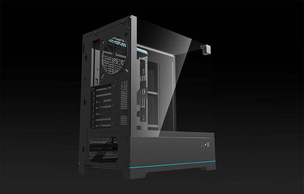 Darkflash DY450 Computergehäuse ohne Lüfter (schwarz)