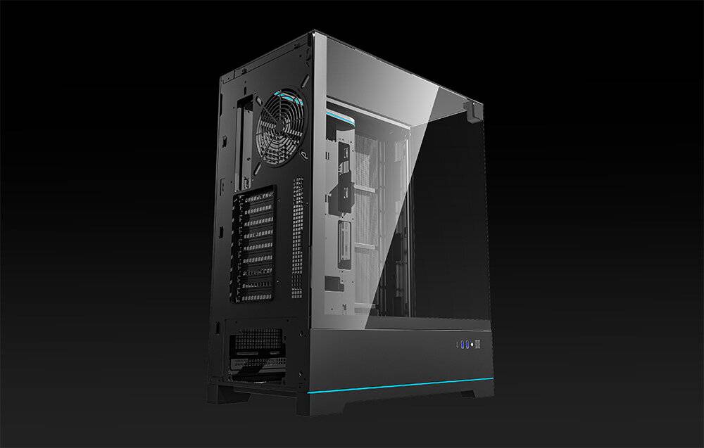 Darkflash DY450L Computergehäuse ohne Lüfter (schwarz)