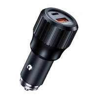 Choetech 63W Dual USB-C 45w+ USB-A 18w schnelles Autoladegerät (schwarz) Choetech 63W Dual USB-C 45w+ USB-A 18w schnelles Autoladegerät (schwarz)