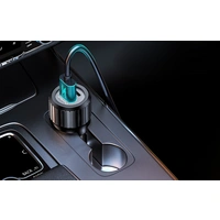 Choetech 63W Dual USB-C 45w+ USB-A 18w schnelles Autoladegerät (schwarz) Choetech 63W Dual USB-C 45w+ USB-A 18w schnelles Autoladegerät (schwarz)