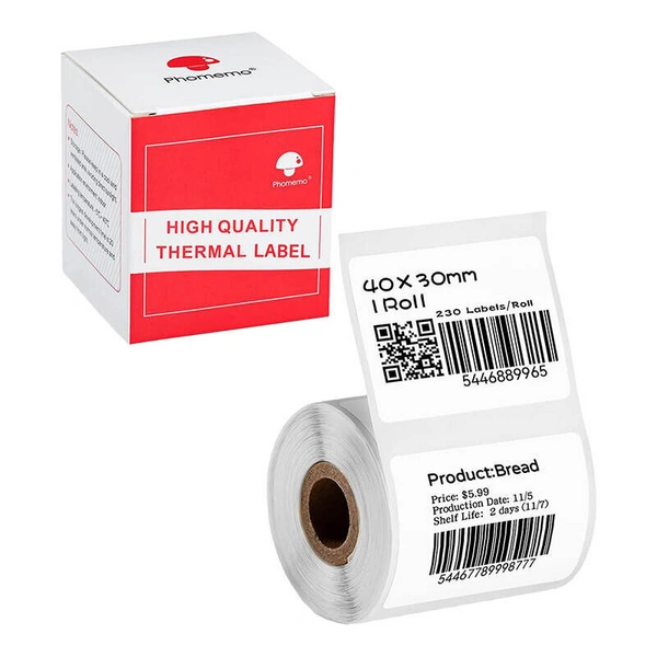 Phomemo-Etiketten 30x40mm, 230 Stück (weiß) Phomemo-Etiketten 30x40mm, 230 Stück (weiß)