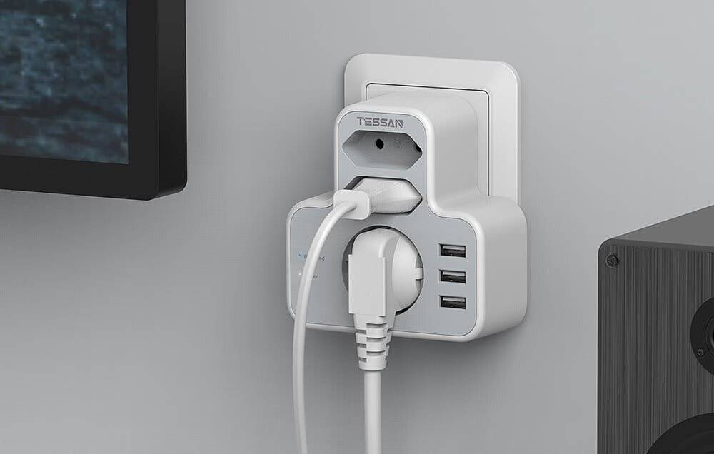 Tessan-Wandsteckdose TS-327