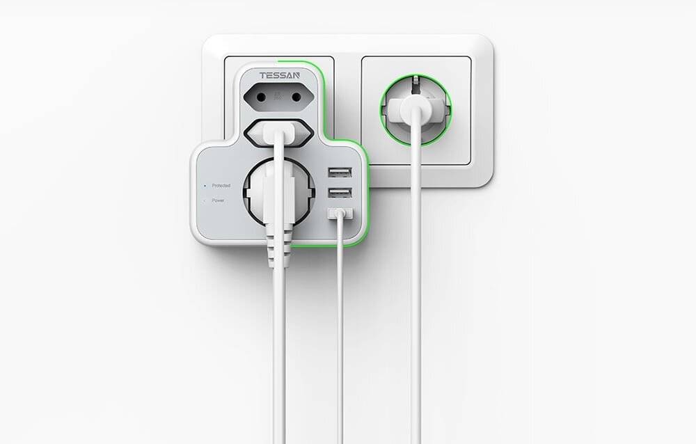 Tessan-Wandsteckdose TS-327