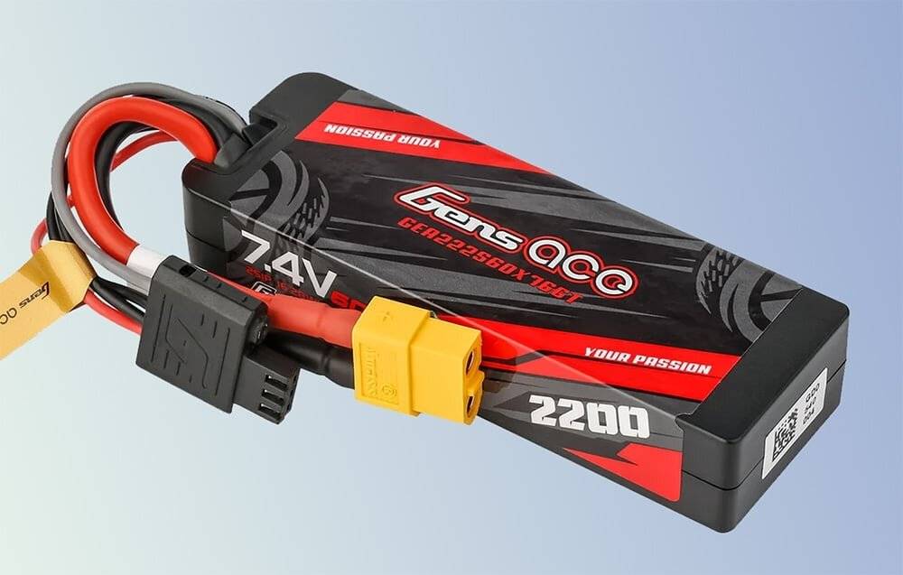 Lipo Gens ace G-Tech 2200mAh 7.4V 2S1P 60C GRP-76 Hardcase Akku mit XT60 Stecker