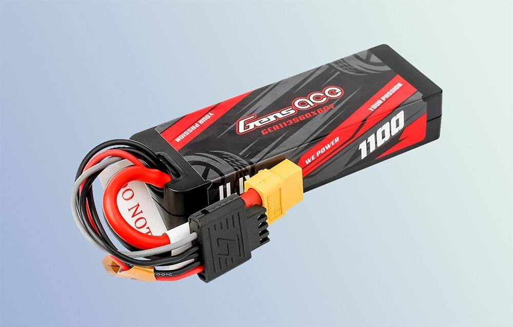 Lipo Gens ace G-Tech 1100mAh 11.1V 3S1P 60C GRP-76 Hardcase Akku mit XT60 Stecker