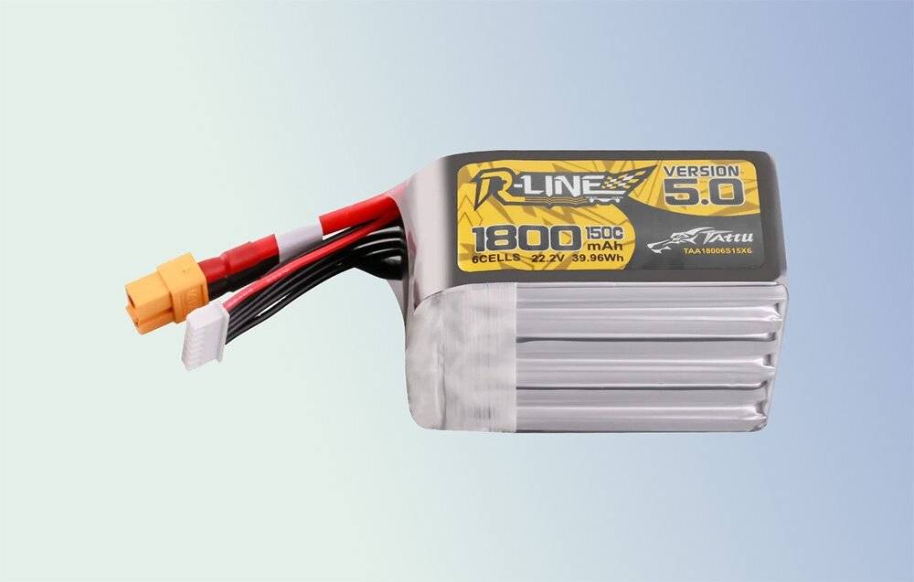 Lipo Tattu R-Line Version 5.0 1800mAh 22.2V 150C 6S Akku mit XT60 Anschluss