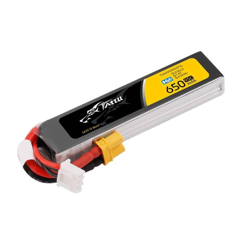 Akku Lipo Tattu 2s 650mAh 95C 7.6V HV z XT30 Long-Pack