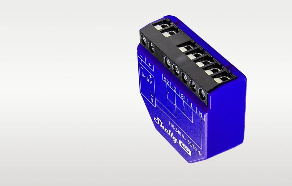 Shelly PM Gen3 Drimmer Lichtsteuerung 0/1-10V, WiFi/Bluetooth