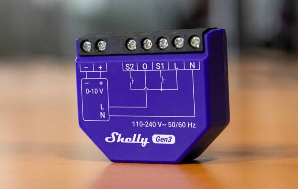 Shelly PM Gen3 Drimmer Lichtsteuerung 0/1-10V, WiFi/Bluetooth