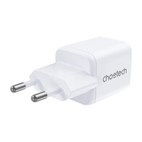 Wandladegerät Choetech PD30W Zwei Anschlüsse 1C1A (Weiß) Wandladegerät Choetech PD30W Zwei Anschlüsse 1C1A (Weiß)