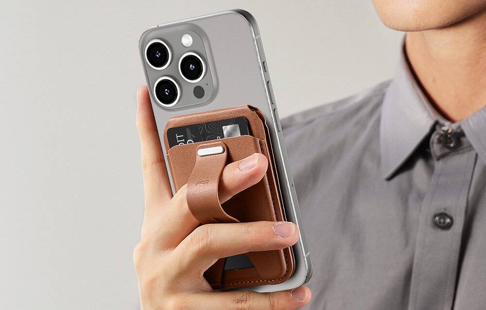 ESR Magnetische Geldbörse mit Standfunktion (braun)