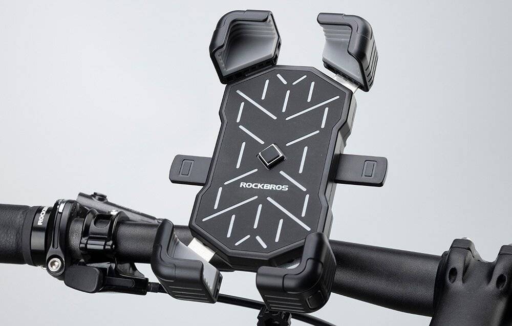 Rockbros HW-117 Fahrrad-Telefonhalterung (Schwarz-Grau)