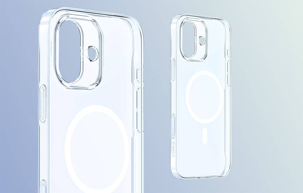 Baseus iP16 TouchButton Magnetische Telefonhülle (transparent)