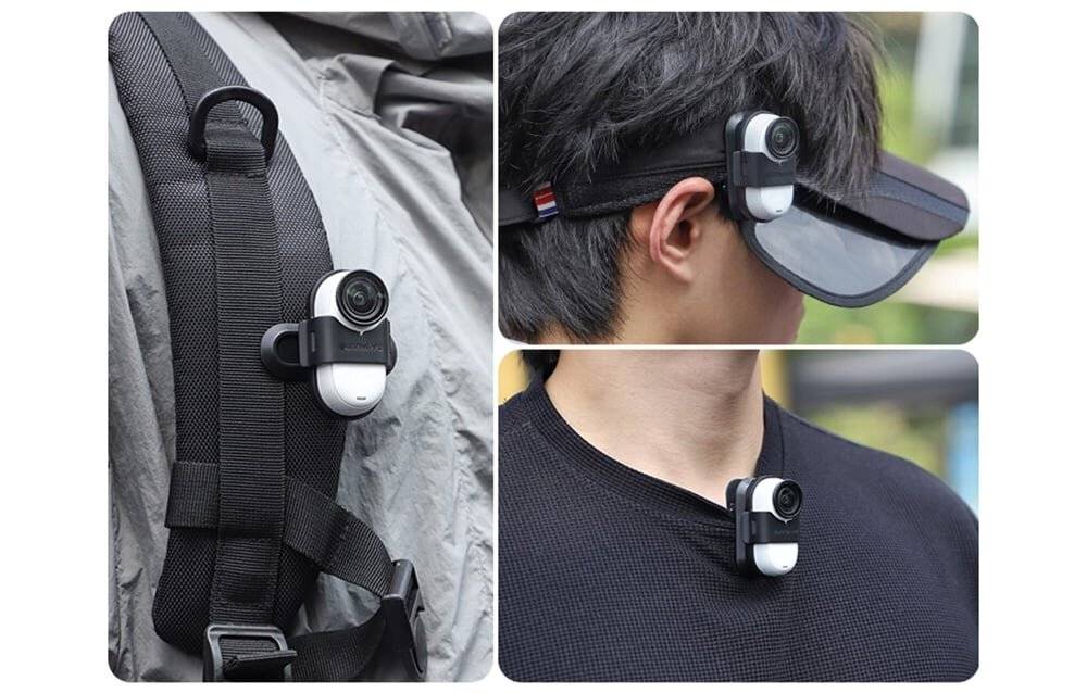 Sunnylife 360° schwenkbarer Rucksackclip G3S-J896 für Insta360 GO 3S/GO 3