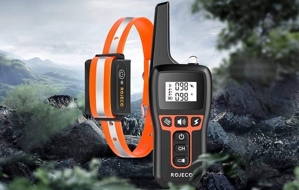 Rojeco 1000m elektrisches Rindenhalsband PD529 (Orange)