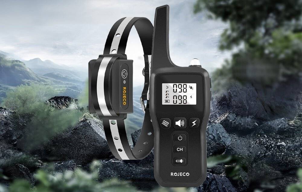 Rojeco 1000m elektrisches Barkenhalsband PD529 (Schwarz)