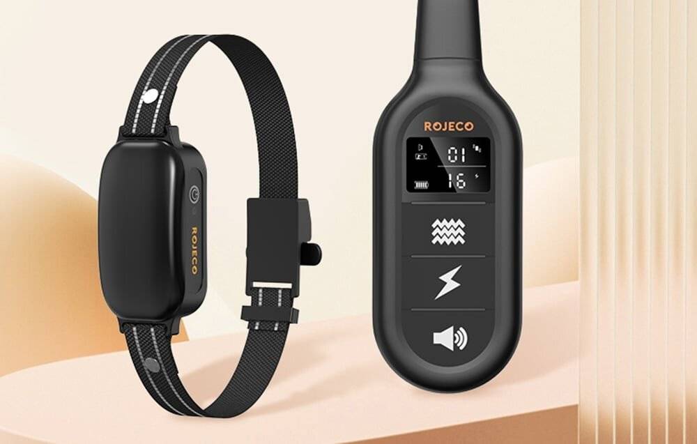 Rojeco 1000M PD521 Elektrisches Gebell-Halsband (Schwarz)