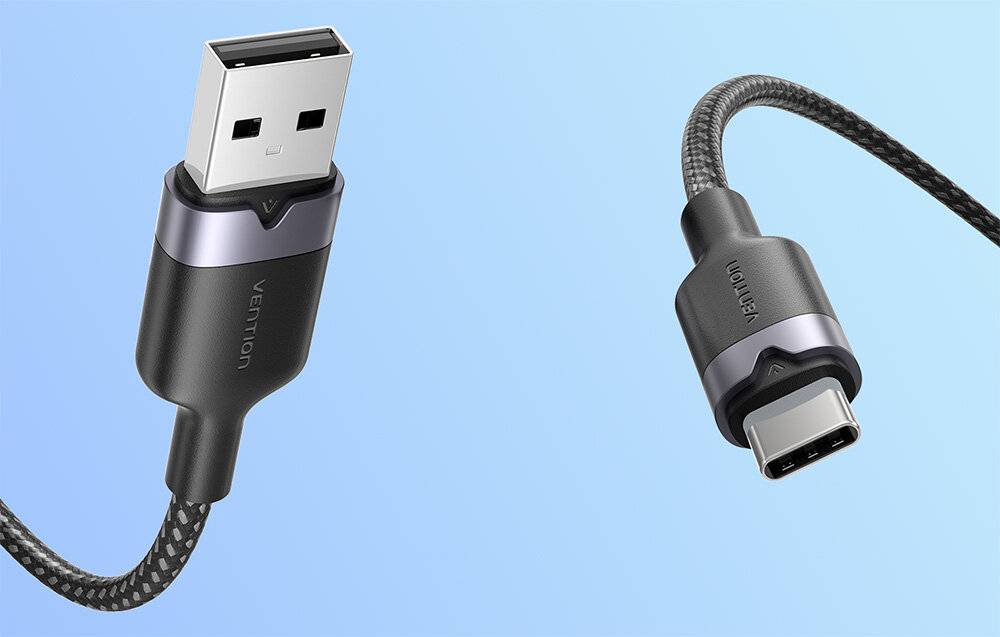 USB 2.0 A auf USB-C 3A Kabel Vention CTNBF 1 M (schwarz)