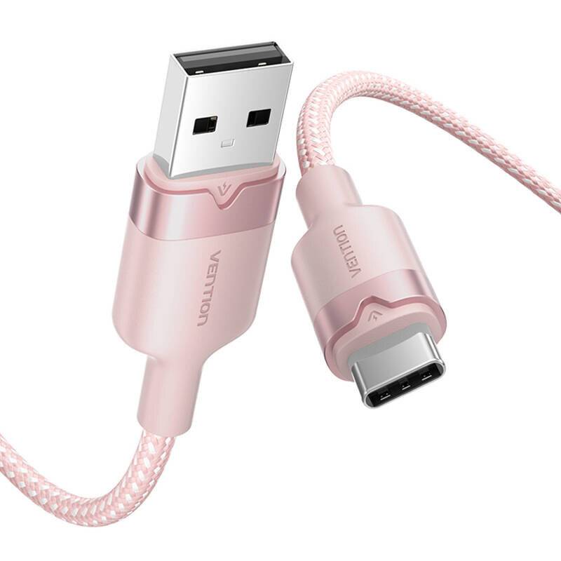 USB 2.0 A auf USB-C 3A Vention CTNPF 1M Kabel (rosa)