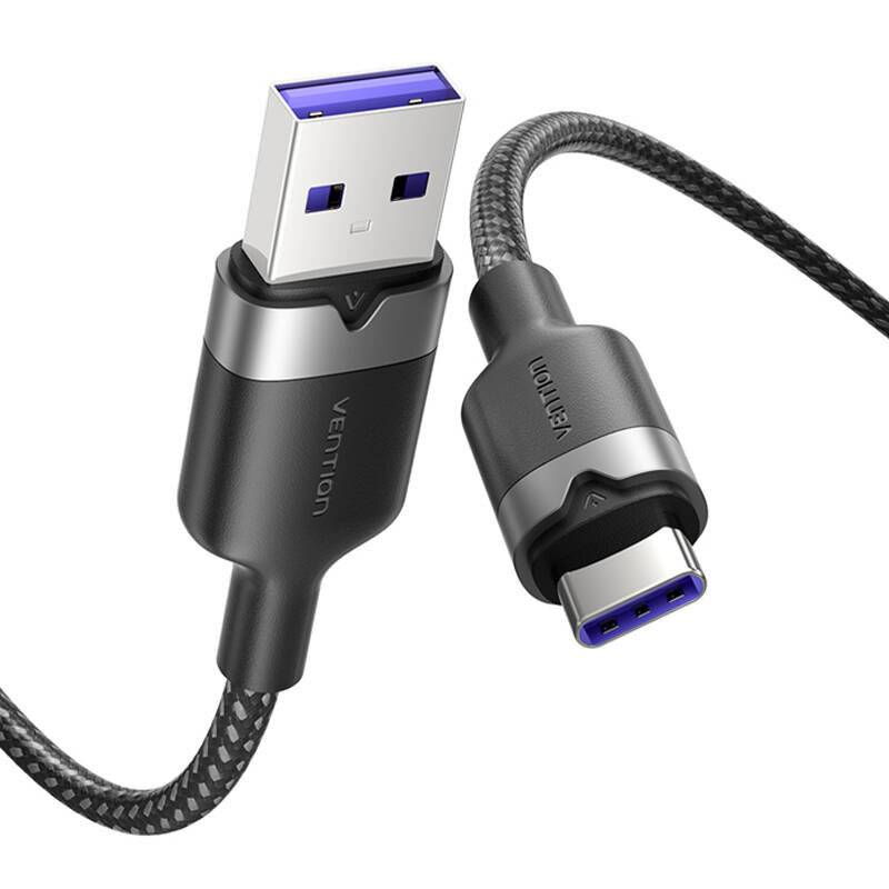 USB 2.0 A auf USB-C 6A Vention CTOBF 1M Kabel (schwarz)