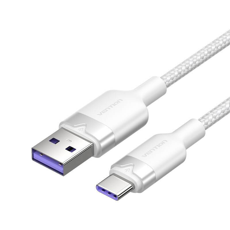 USB 2.0 A auf USB-C 6A Vention CTOWH 2M Kabel (weiß)