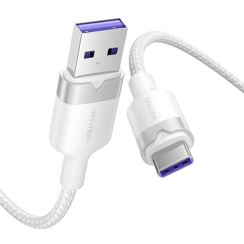 USB 2.0 A auf USB-C 6A Vention CTOWH 2M Kabel (weiß)