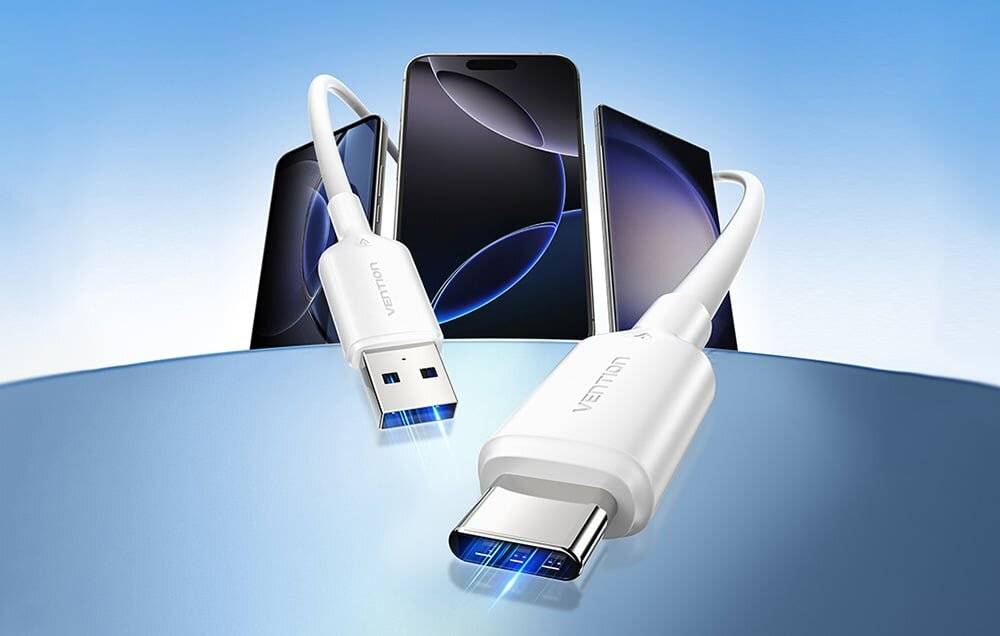 USB 2.0 A zu USB-C 3A Kabel Vention CTQLF 1M (blau)