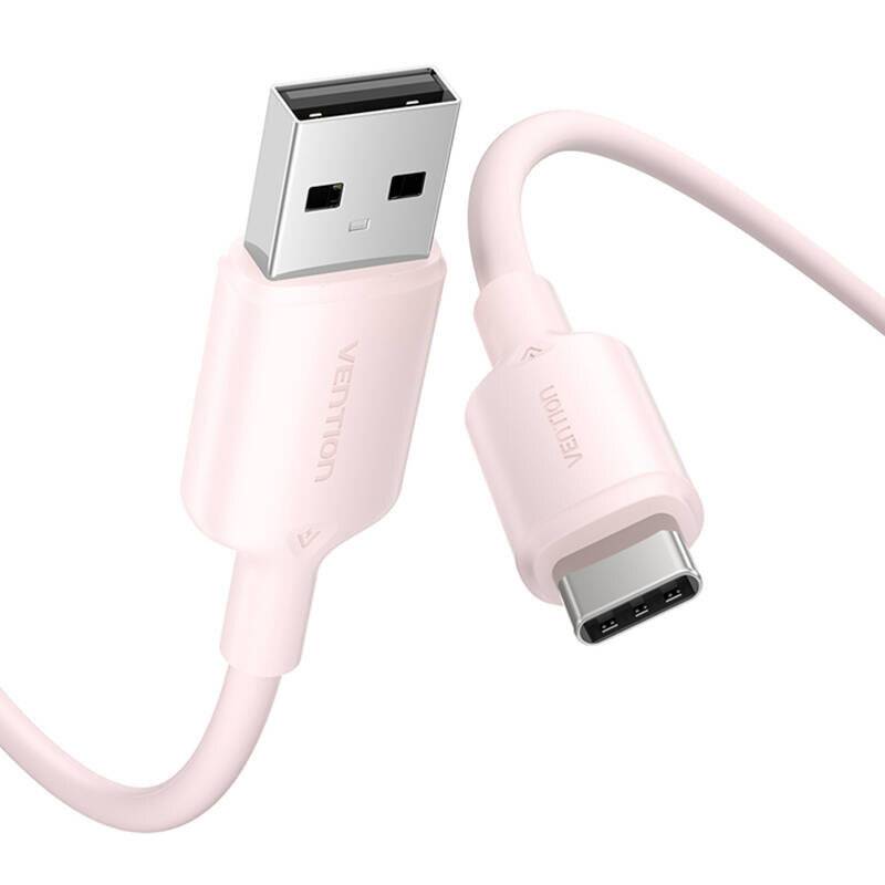 USB 2.0 A auf USB-C 3A Kabel Vention CTQPF 1M (rosa)