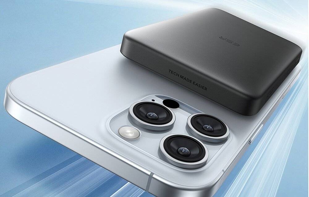 ESR Qi2 MagSlim 10000 mAh magnetische Powerbank (schwarz)