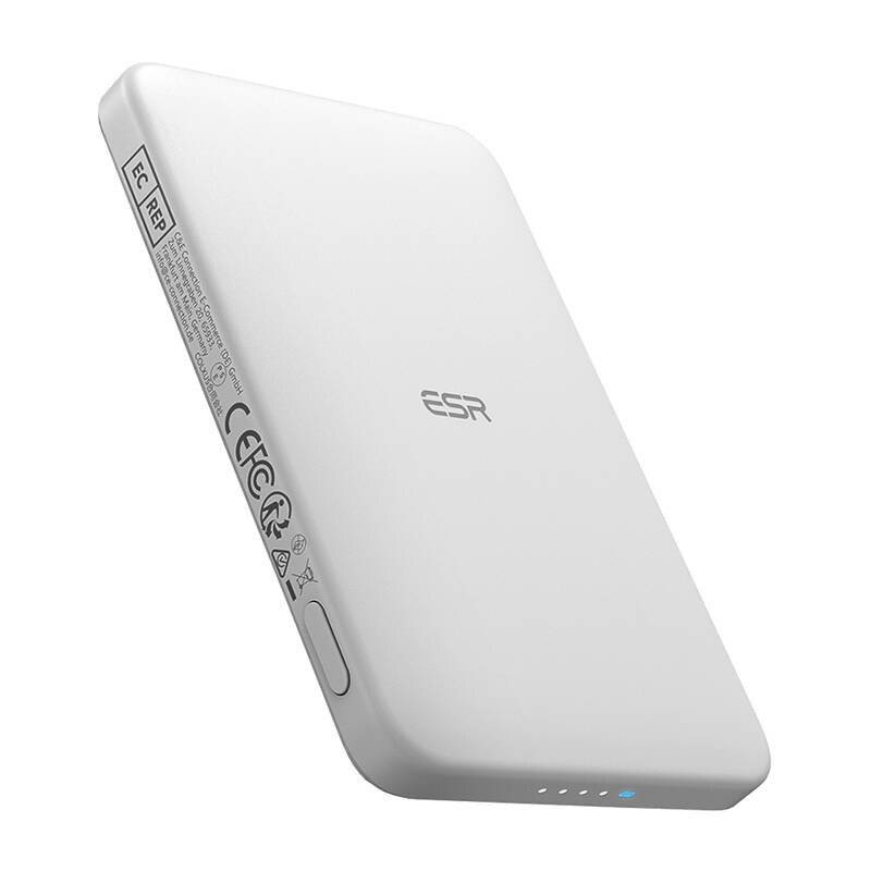 ESR Qi2 MagSlim 5000 mAh magnetische Powerbank (weiß)