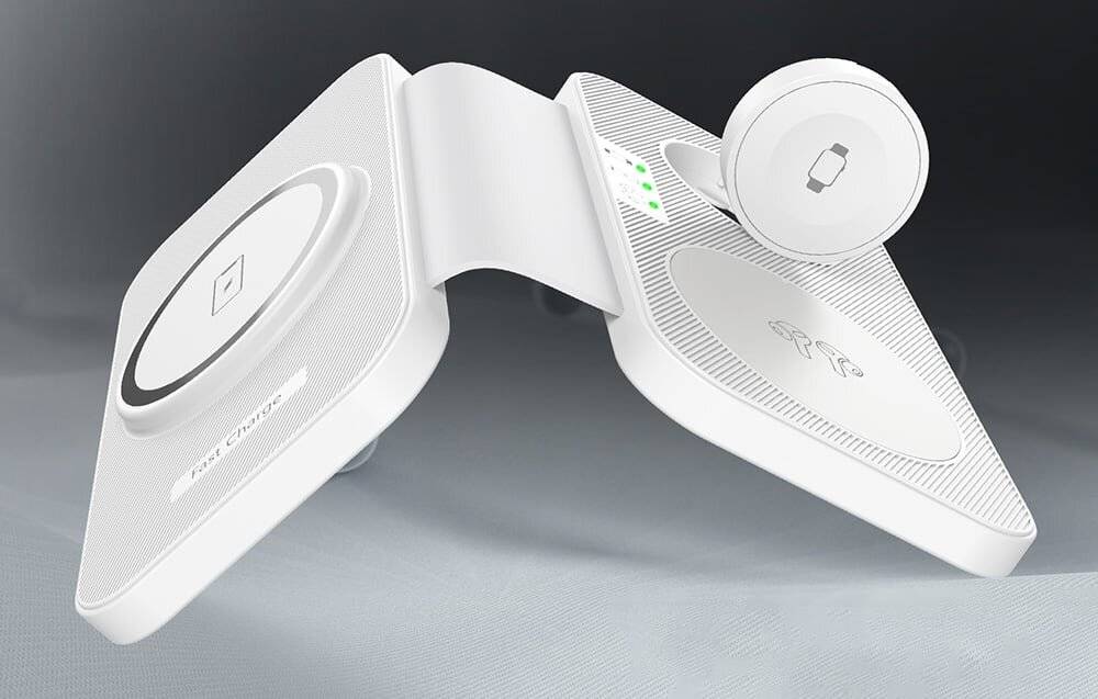 Choetech T616-F 3-in-1 induktives Ladegerät (weiß)