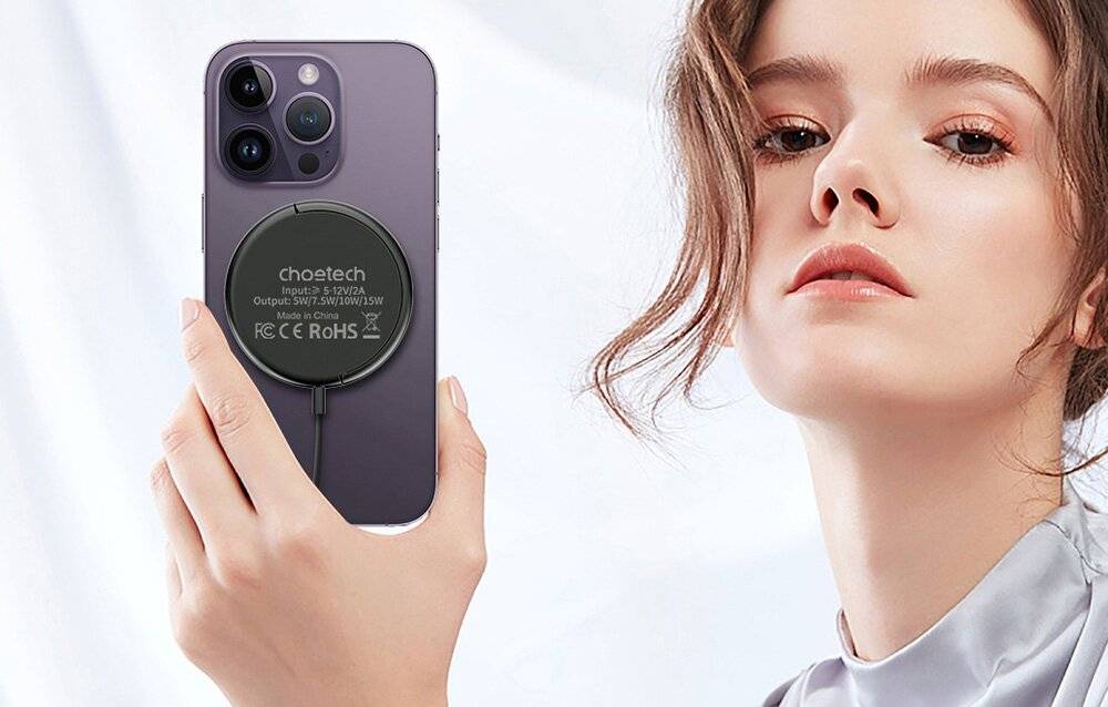 Choetech T697-F Magnetisches 3-in-1 Ladegerät für iPhone 12-16 & AirPods, schwarz